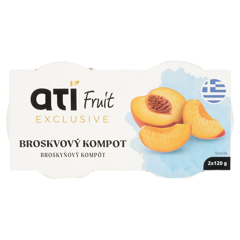 Obrázek 1 pro produkt ATI Fruit Exclusive Broskvový kompot 2 x 120g (240g)