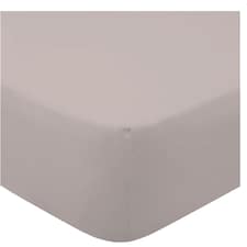 F&F Home Bedding 100% Cotton Pale Grey Fitted Sheet Double