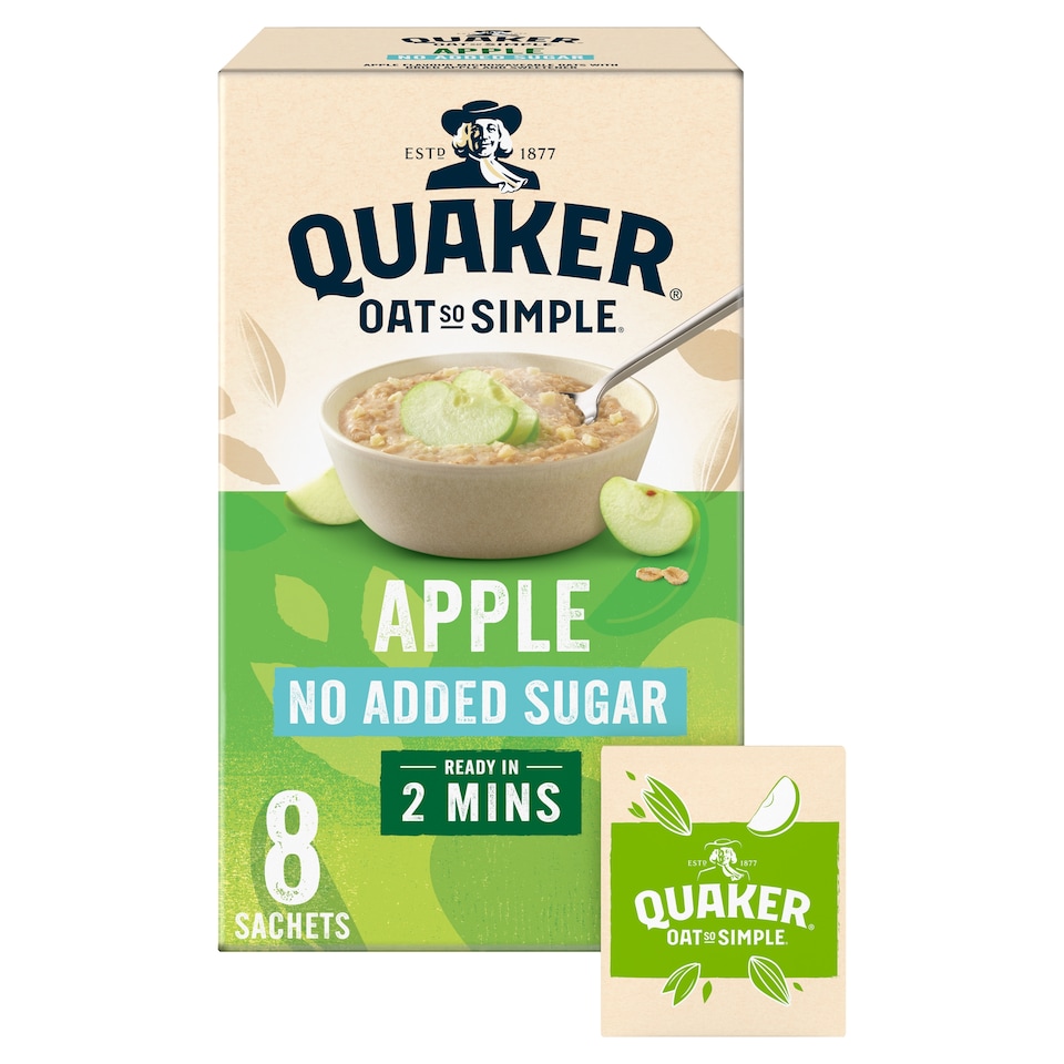 image 1 of Quaker Oat So Simple Simply Apple Porridge Sachets 8x33.9g