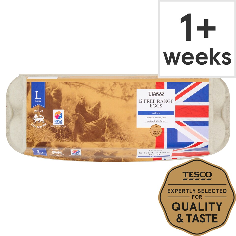 Tesco Large Free Range Eggs 12 Pack