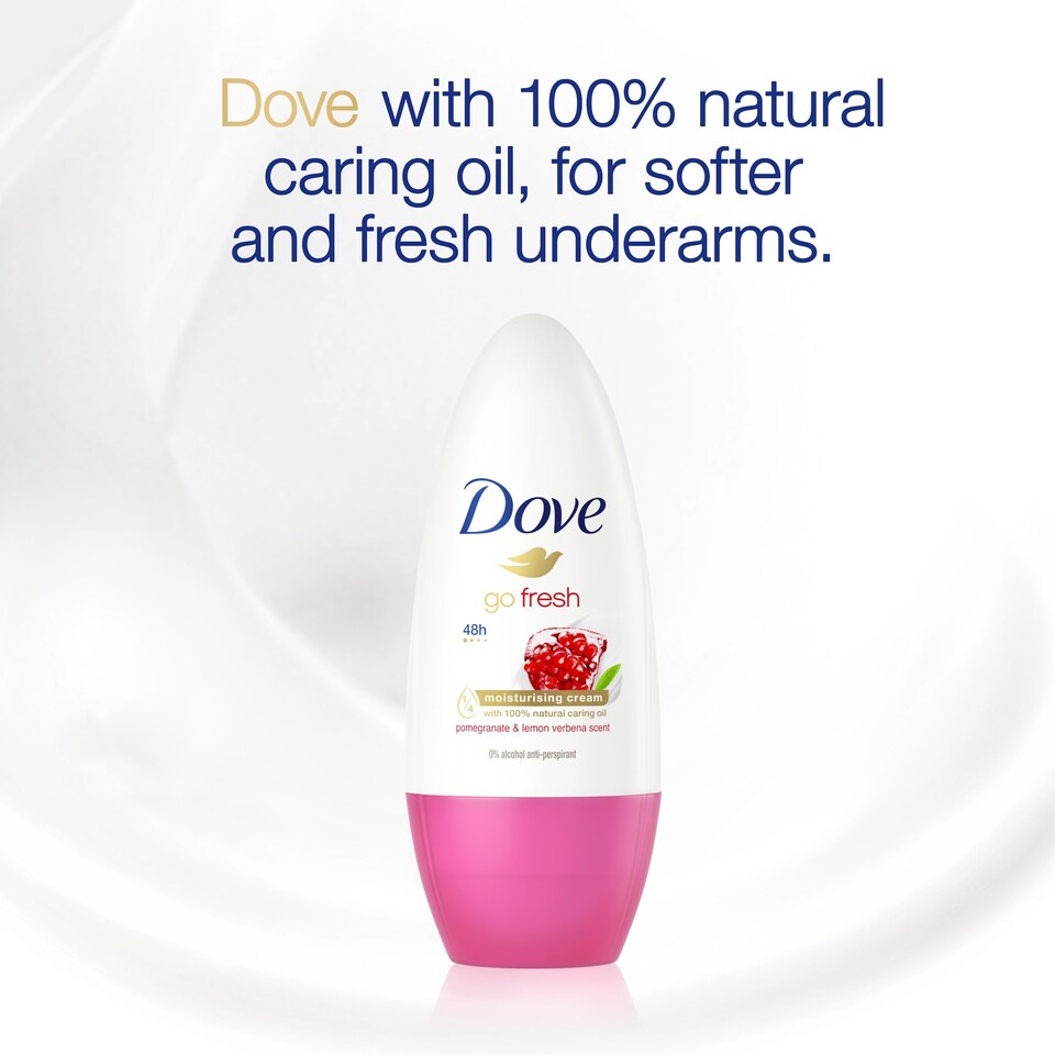 image 1 of Dove Go Fresh Pomegranate 48h Roll-On Antiperspirant Deodorant 50ml