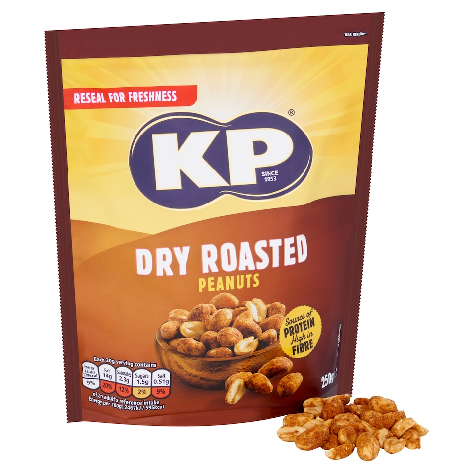 image 1 of Kp Dry Roasted Peanuts 250G