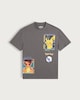 image 4 of Pokémon Pikachu and Charizard Pure Cotton Short Sleeved T-Shirt in Grey