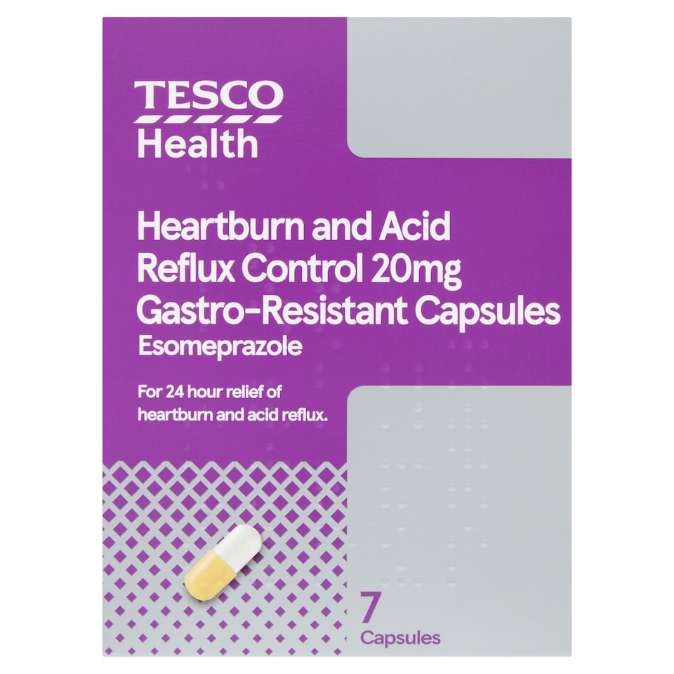 Tesco Heartburn & Acid Reflux Control Gastro-Resistant Capsules with Esomeprazole 7s