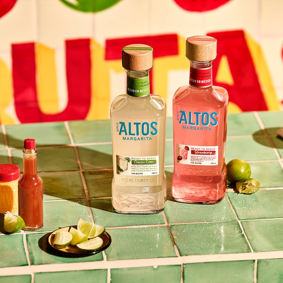 image 1 of Olmeca Altos Tequila Strawberry Margarita Ready to Serve Cocktail 750mL
