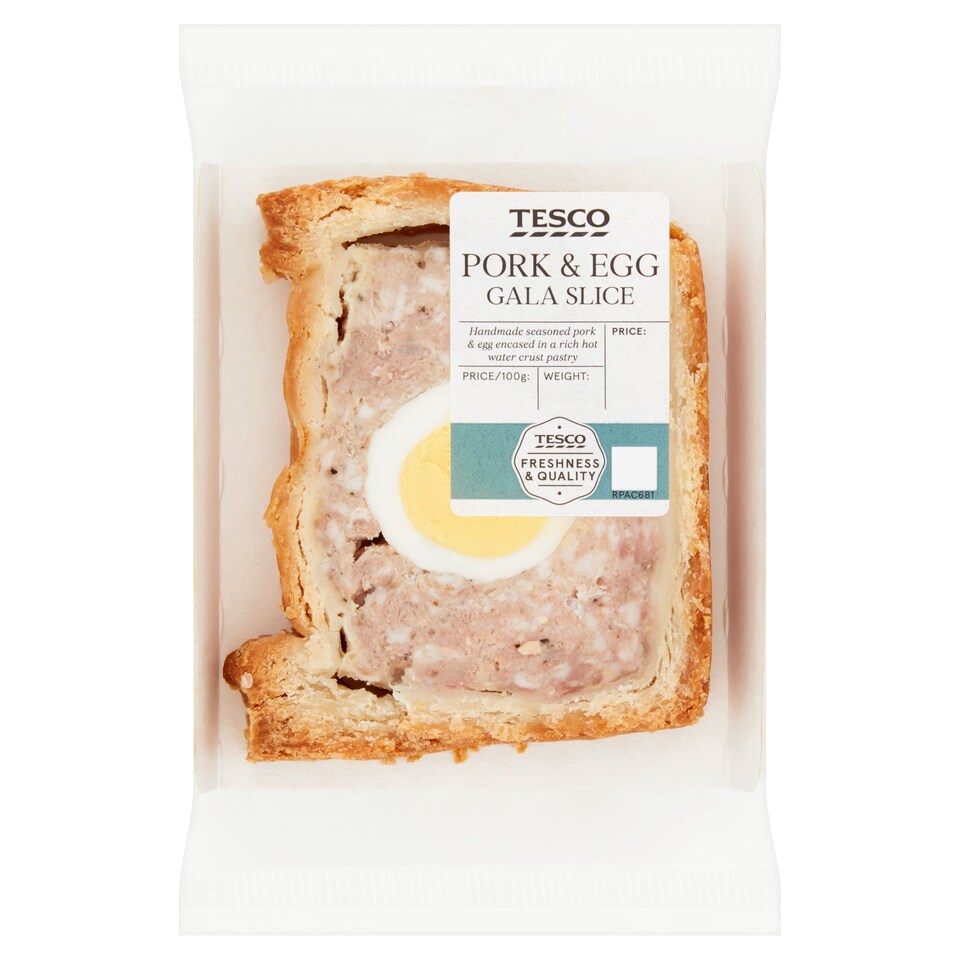 Tesco Pork & Egg Gala Slice 125G Tesco Groceries