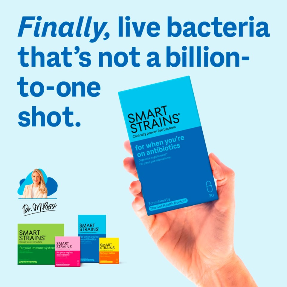 image 1 of SMART STRAINS probiotics for when you're on antibiotics & travelling - 20 Capsules
