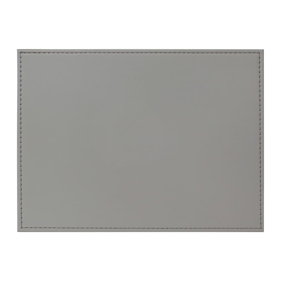 image 1 of F&F Home Faux Leather Silver/Grey Placemat 4 Pack