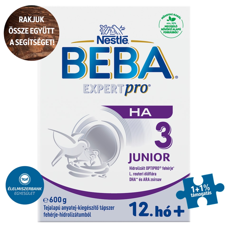Beba ExpertPro HA 3 Junior Milk-Based Breast Milk Supplementary Food 12 Months+ 600 g