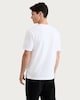 image 3 of F&F Cotton Rich Jacquard Stripe Short Sleeved T-Shirt in White