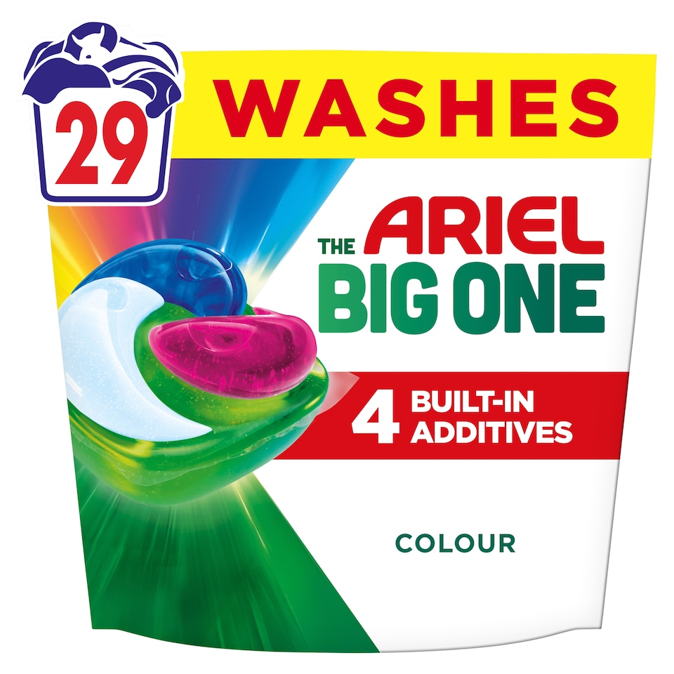 image 1 of Ariel The Big One Colour Washing Liquid Pods 29 washes 1052.7g