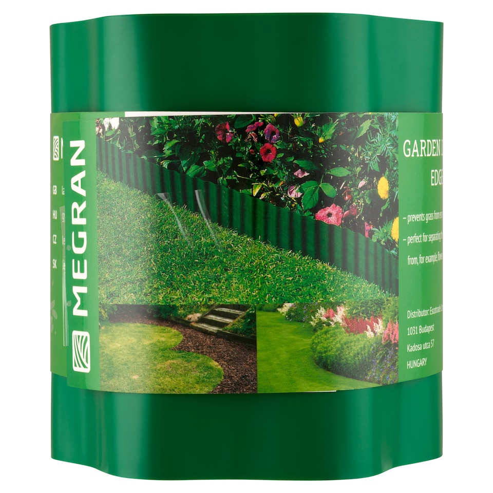Megran Wavy Lawn Edging Green Roll 15 cm x 9 m