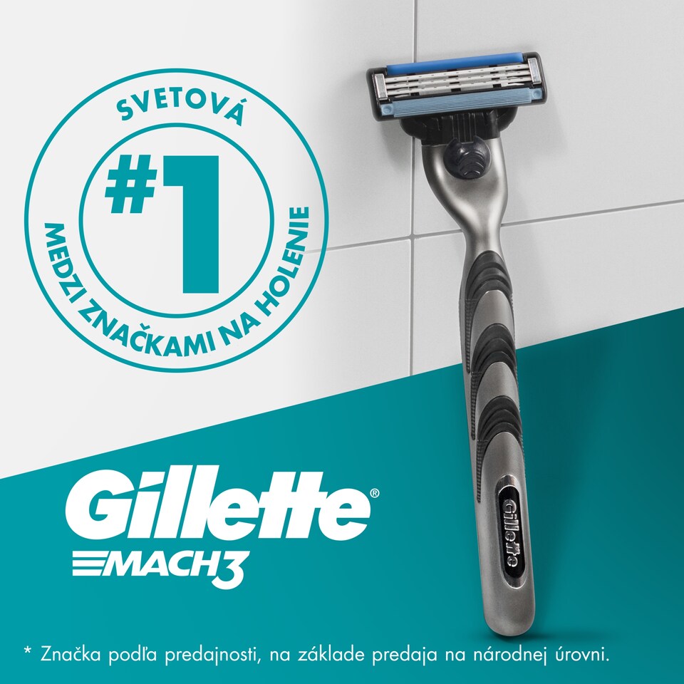 image 1 of Gillette Mach3 Holiaci Strojček pre Mužov, 1 Gillette Holiaci Strojček, 2 Náhradné Holiace Hlavice