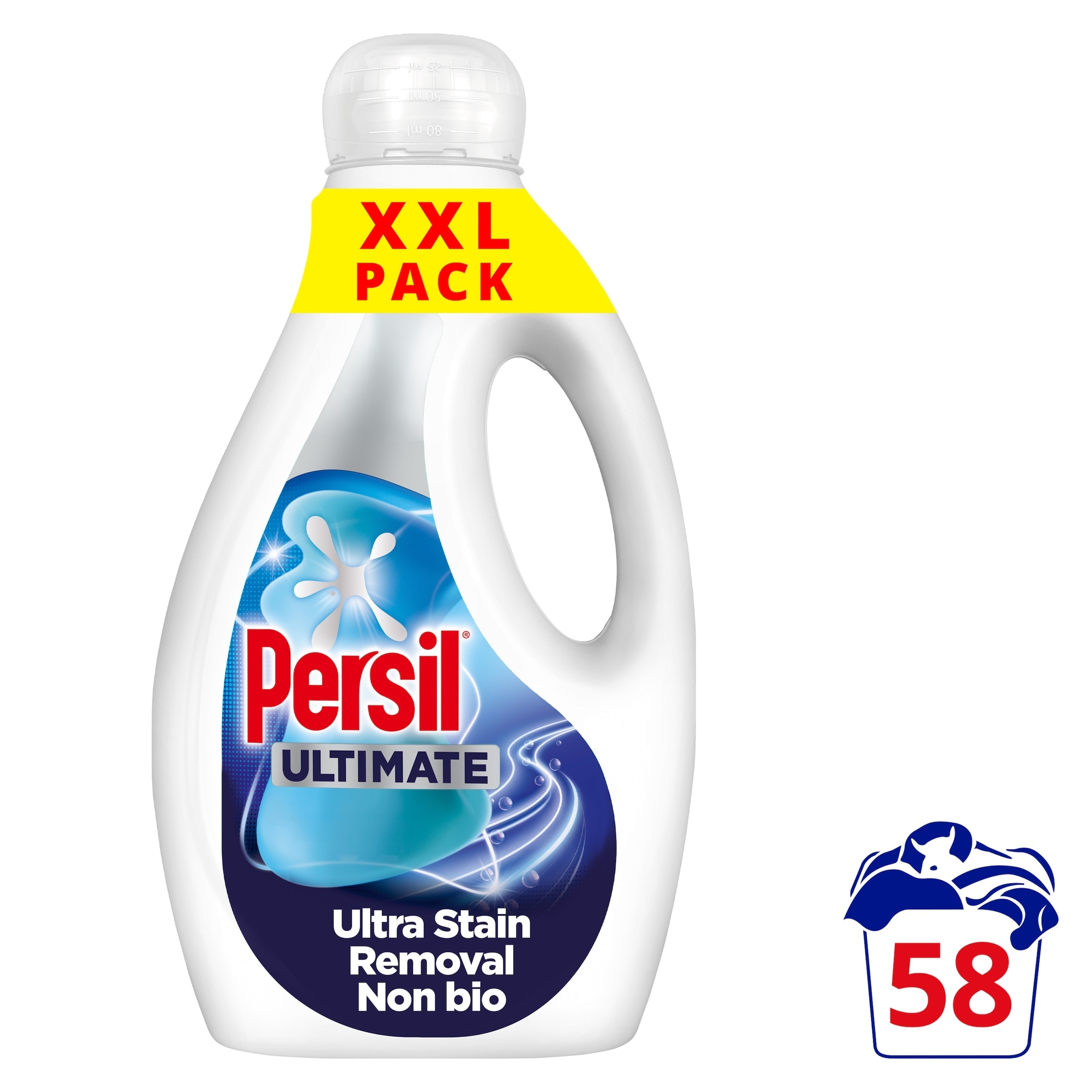 Persil Ultimate Non Bio Ultra Stain Removal Washing Liquid Detergent XXL Mega Pack 58 Washes 1566ml
