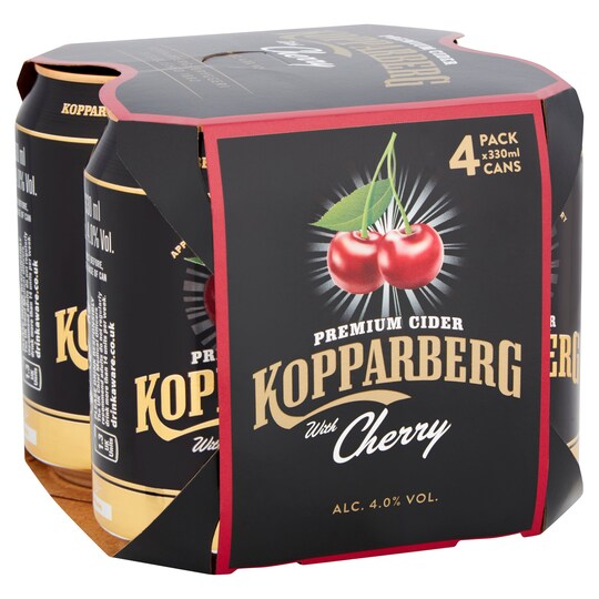 Kopparberg Premium Cider With Cherry 4X330ml Tesco Groceries