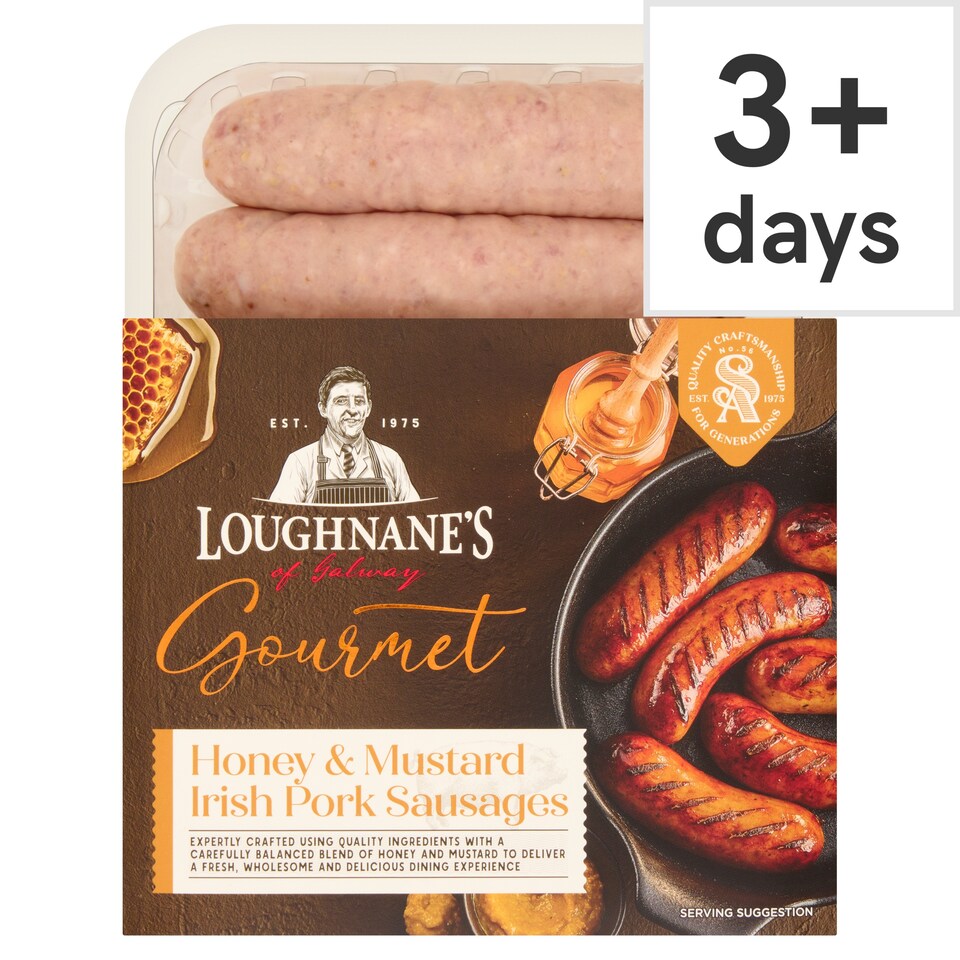 Loughnanes Gourmet Honey & Mustard Pork Sausage 454g
