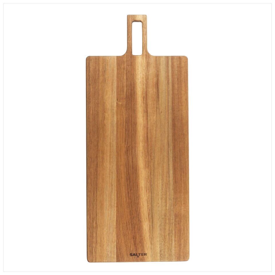 image 1 of Salter Healthy Eating Rectangle Acacia Wood Serving Board