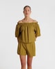 image 2 of The F&F Edit Lyocell Blend Bardot Co-ord Top in Olive