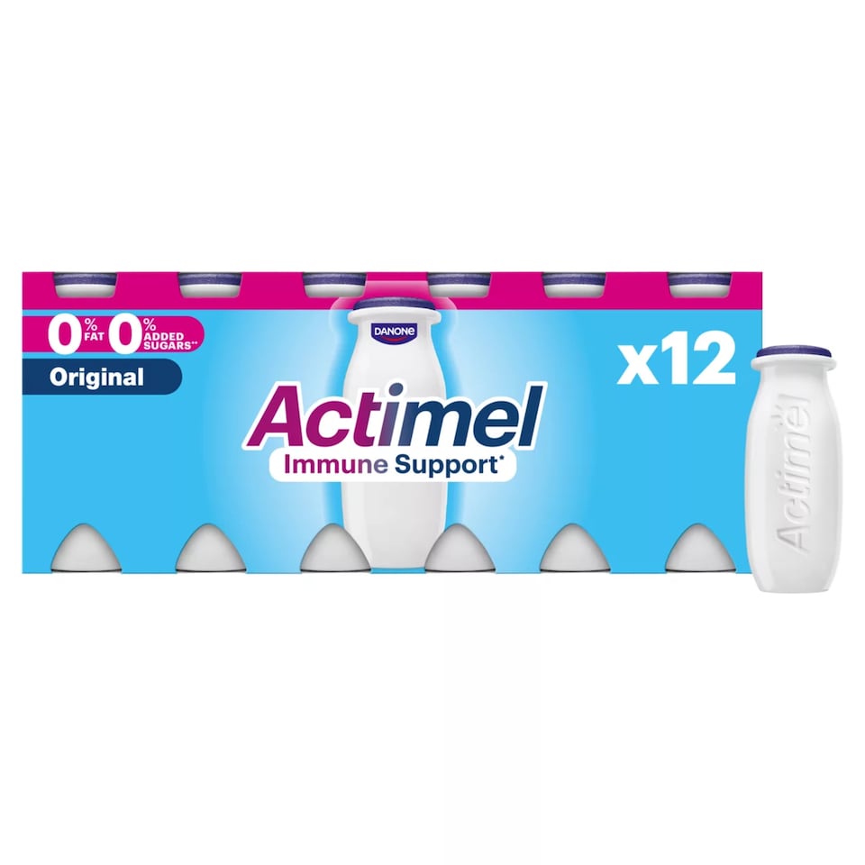 image 1 of Actimel Original Fat Free Immunity Live Yoghurt Drink 12 x 100g
