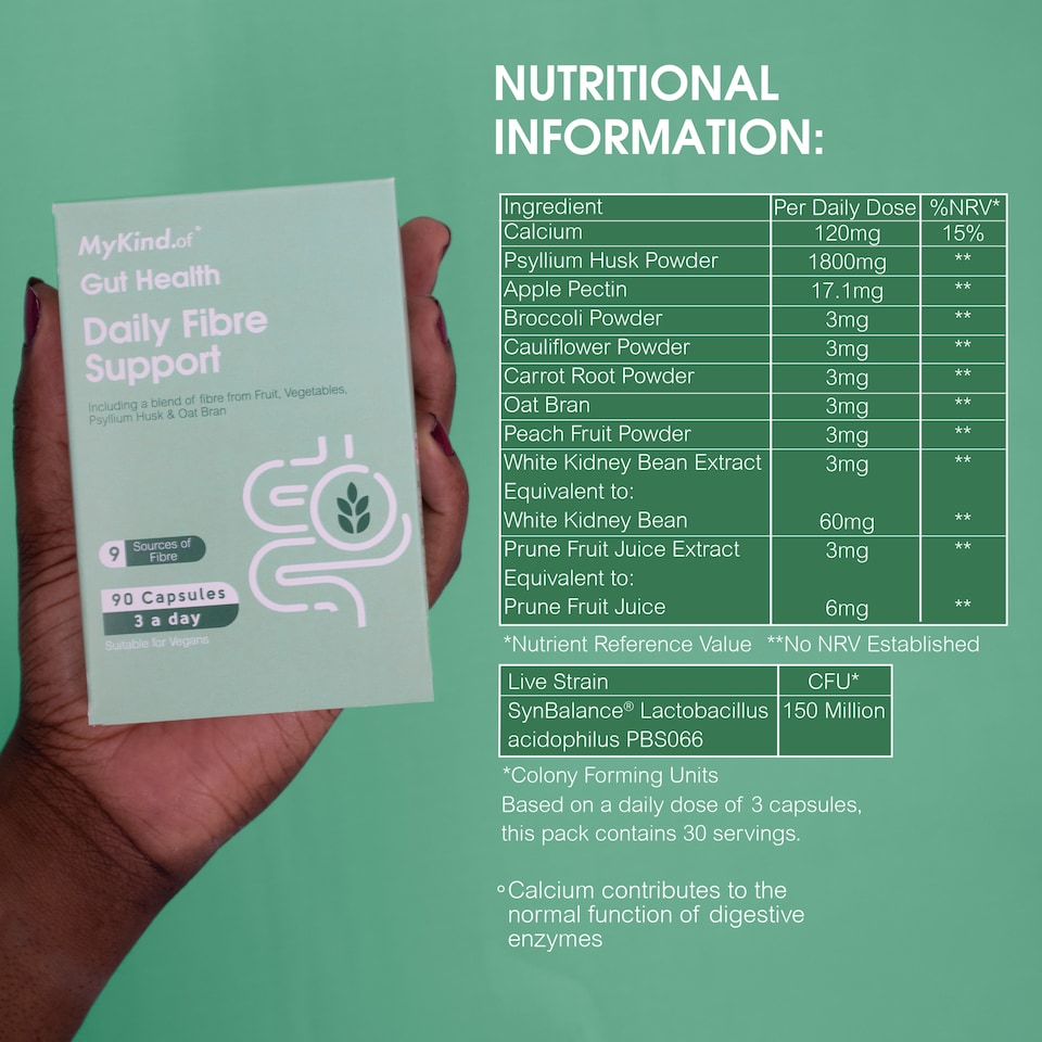 image 1 of MyKind.of Daily Fibre Support 90 Capsules