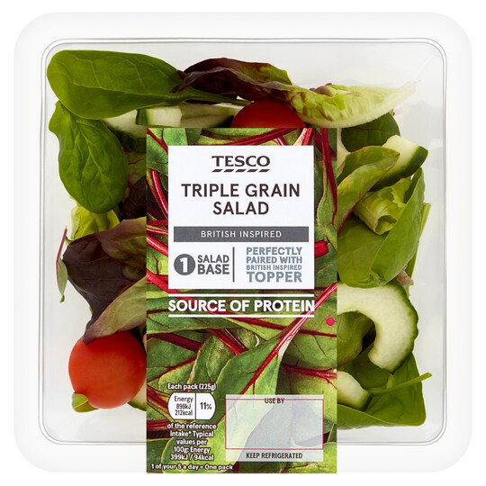 Tesco Triple Grain Salad 225G Tesco Groceries