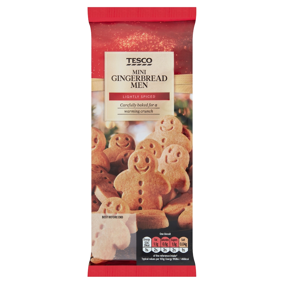 Tesco Mini Gingerbread Men 100G