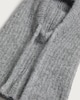 image 1 of F&F Knitted Ribbed Drawstring Hooded Snood with Wool in Grey