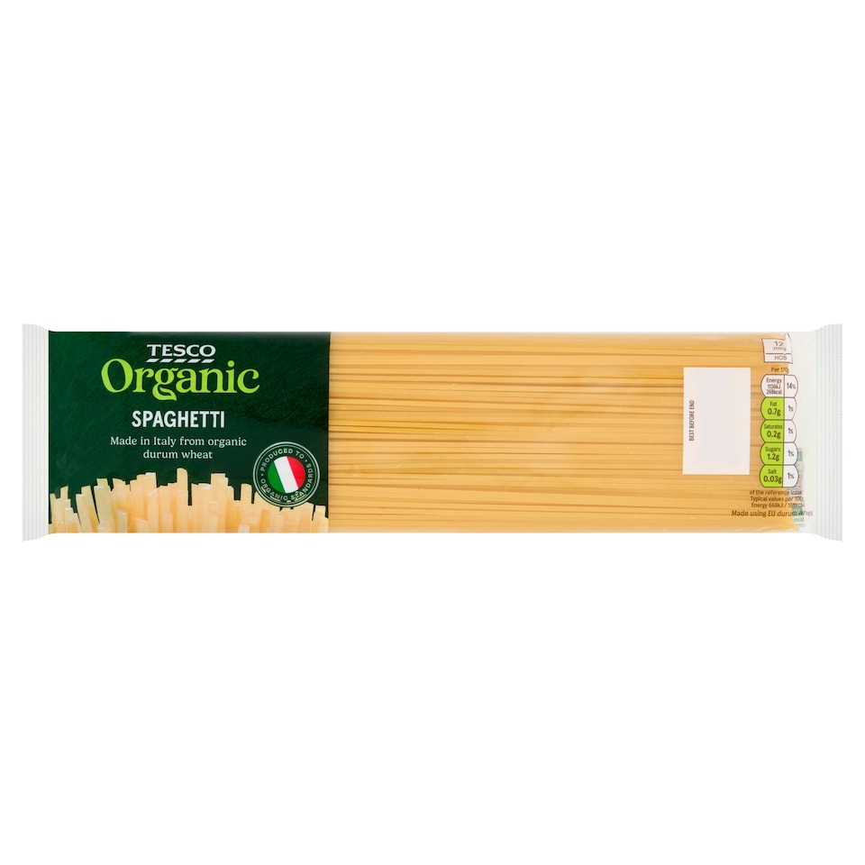 Tesco Organic Spaghetti Pasta 500G