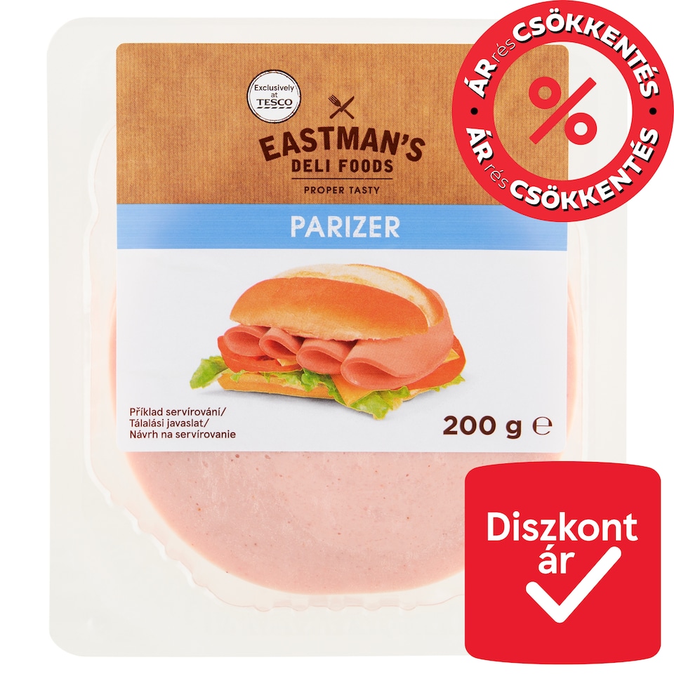 Eastman's Deli Foods szeletelt sertéspárizsi 200 g 