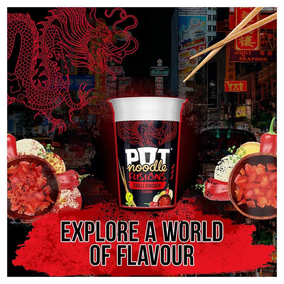image 1 of Pot Noodle Fusions Chilli Chicken Instant Noodles 100g