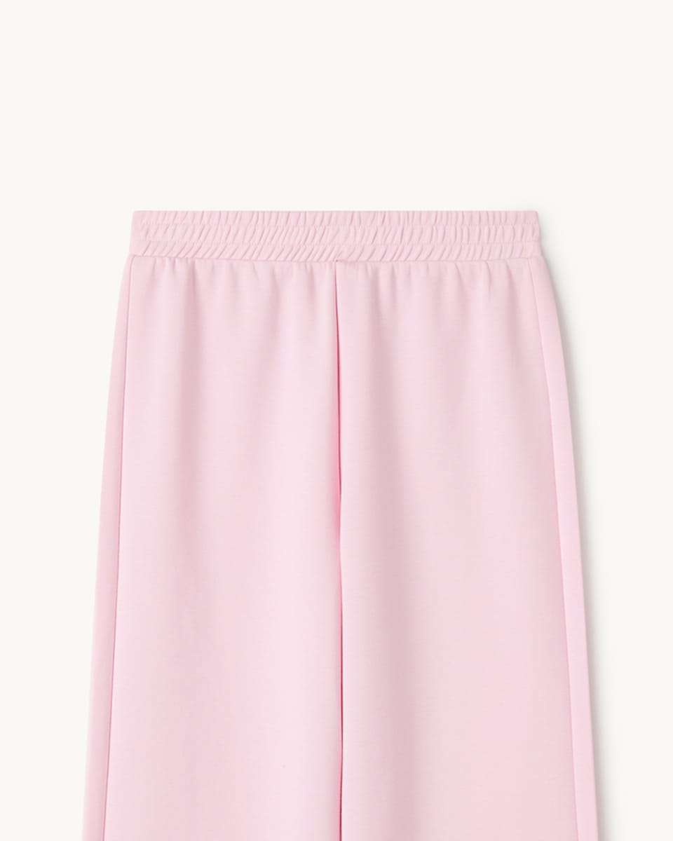 image 1 of F&F Girls Bow Detail Top and Joggers Set in Pink