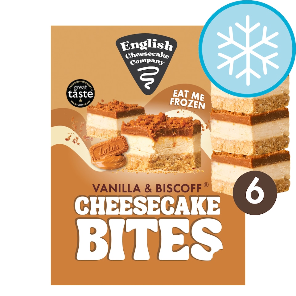 English Cheesecake Company Ltd 6 Vanilla With Lotus Cheesecake Bite 225G