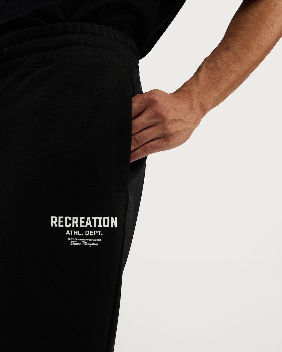 image 1 of F&F Cotton Rich Recreation Athletic Dept Joggers in Black