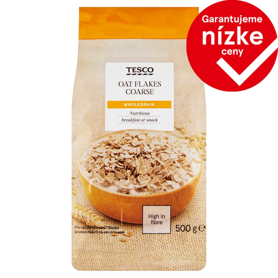 Tesco Oat Flakes Coarse Wholegrain 500 g