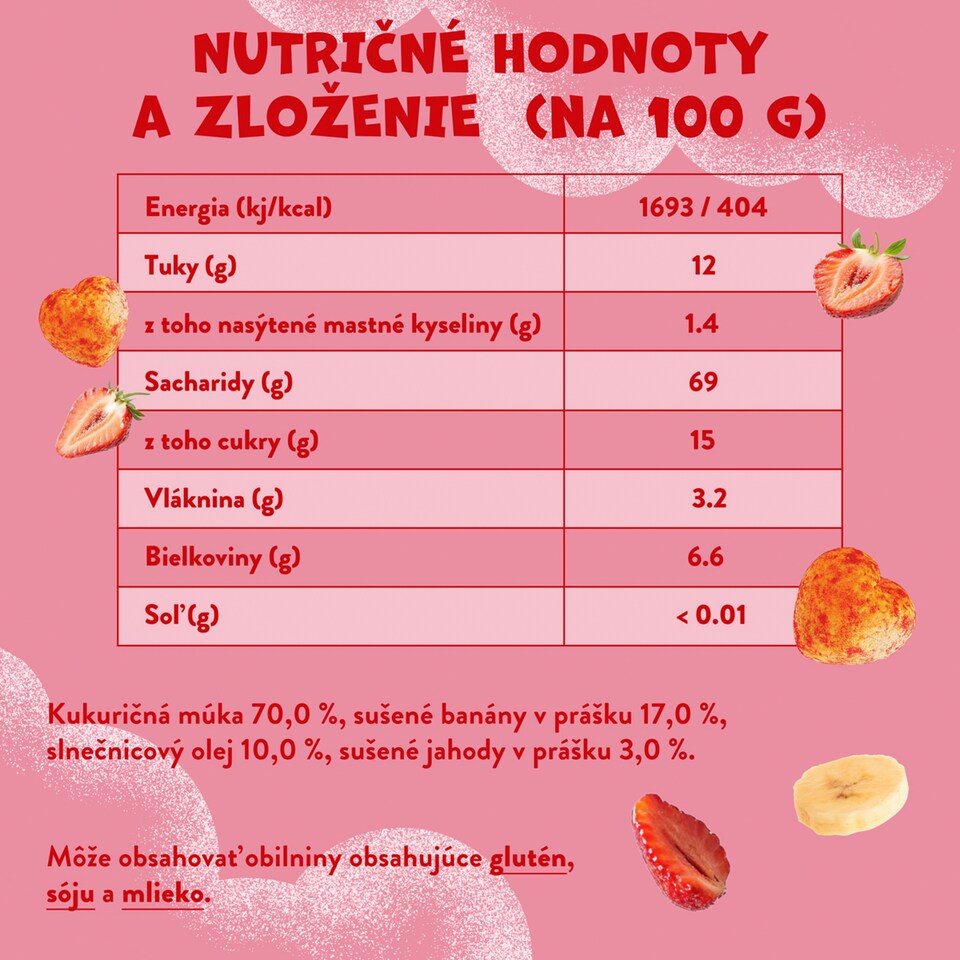 image 1 of Goodies chrumky srdiečka banán a jahoda 30 g