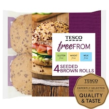 Tesco Free From Brown Seeded Rolls 4 Pack