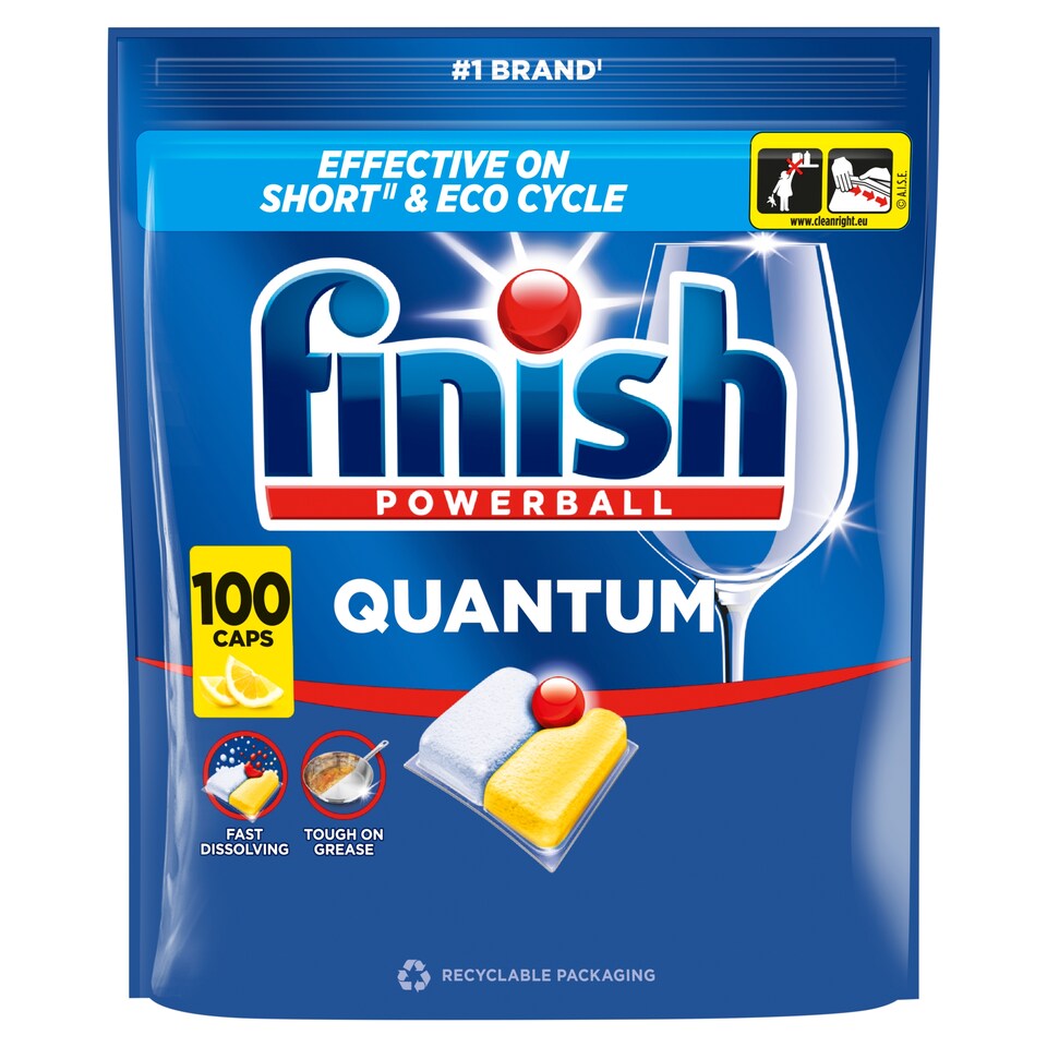 Finish Quantum kapsuly do umývačky riadu - Lemon 100 ks