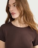 image 1 of F&F Textured Short Pyjama Set in Chocolate