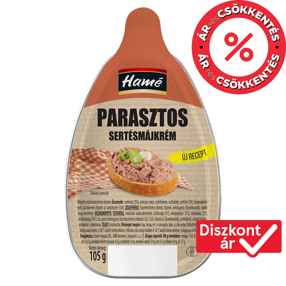 Hamé parasztos sertésmájkrém 105 g