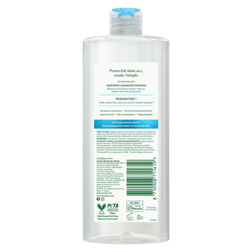 image 1 of Simple Water Boost Micellar Cleansing Water 400Ml