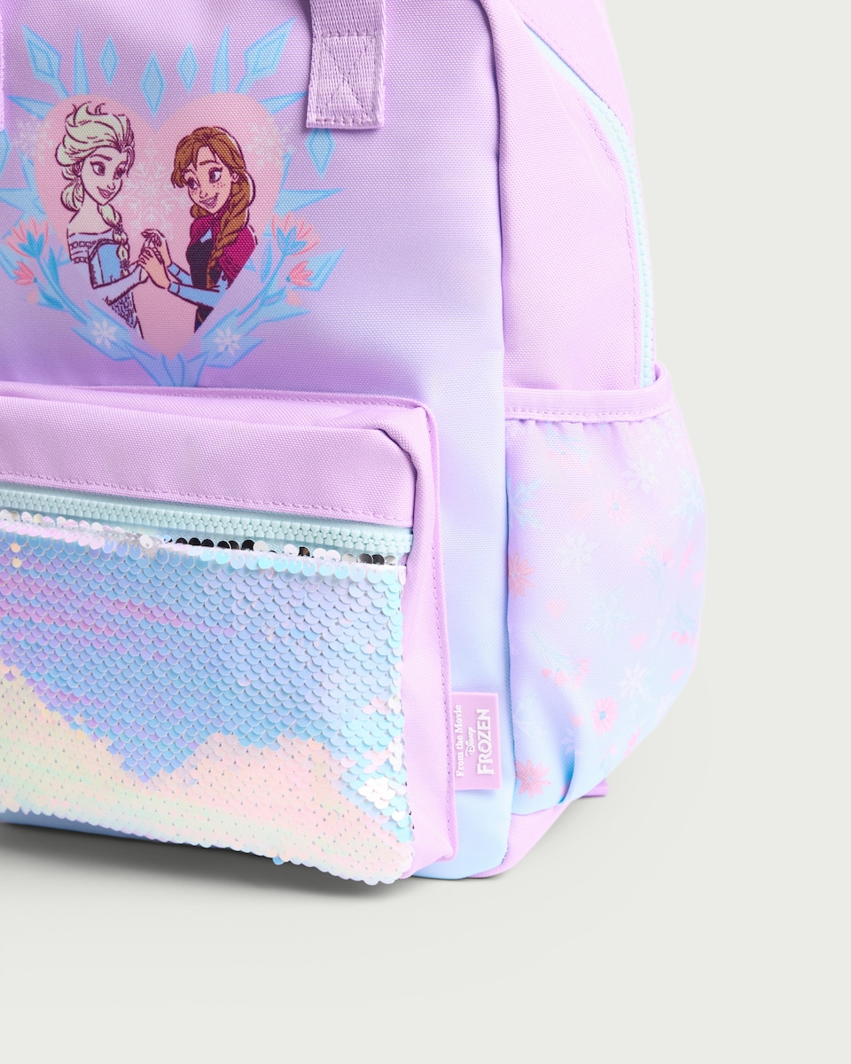 image 1 of Disney Frozen Sequin Pocket Backpack in Blue
