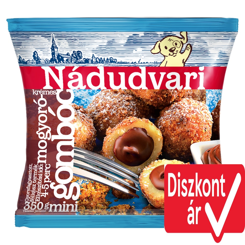 Nádudvari Quick-Frozen Hazelnut Cream Filled Dumplings 350 g