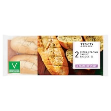 Tesco Extra Strong Garlic Baguettes 2 Pack 410g