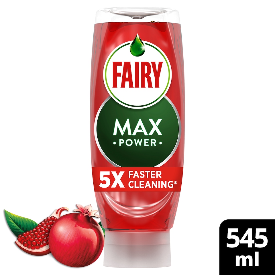 image 1 of Fairy Max Power Pomegranate Washing Up Liquid 545ml
