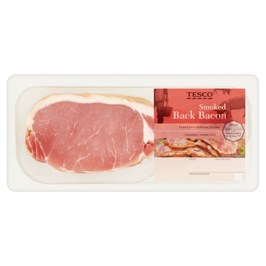 TESCO SMOKED BACON 210G Tesco Groceries