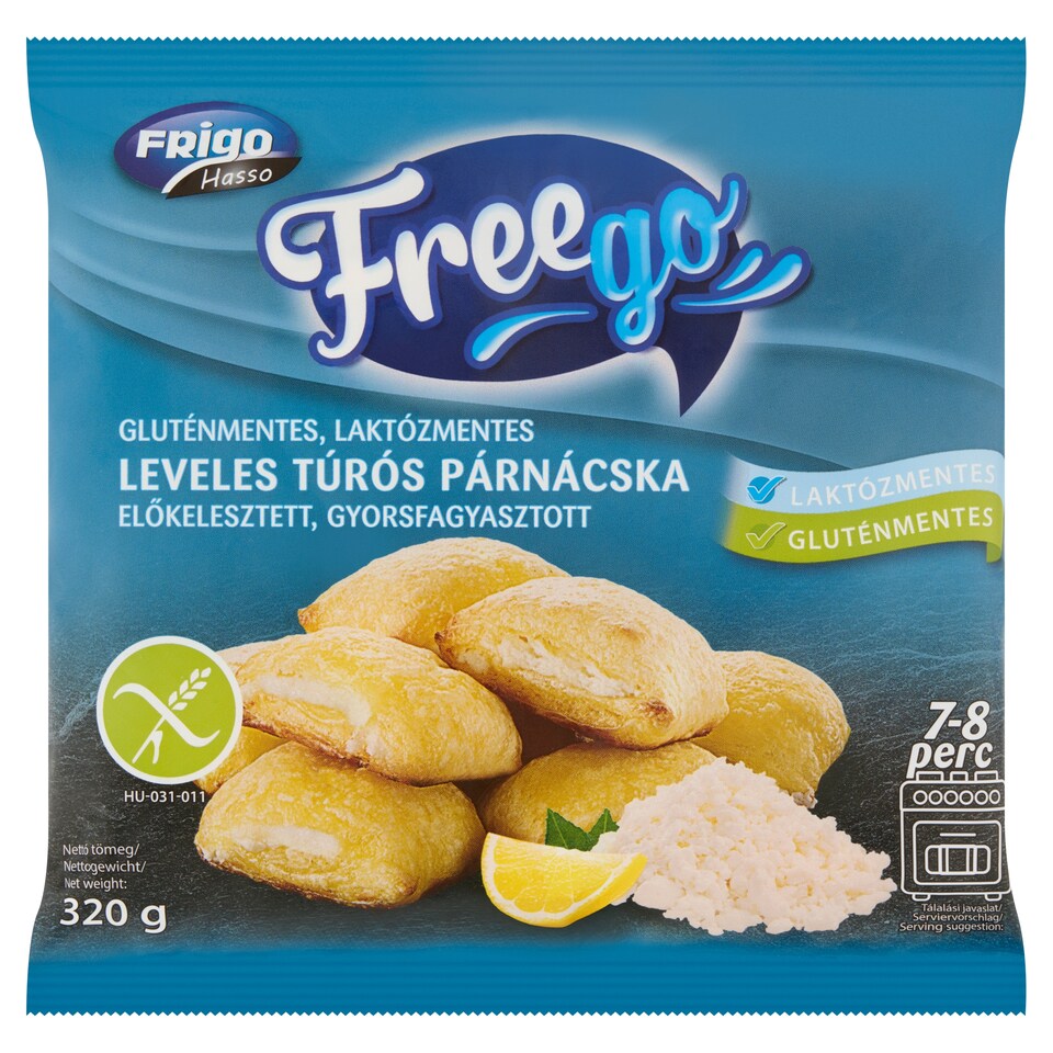 Freego Quick-Frozen Gluten-Free, Lactose-Free, Pre-Proofed Cottage Cheese Pillow 320 g