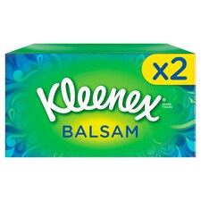 Kleenex Plus Balsam Tissues 3Ply Regular Twinpack