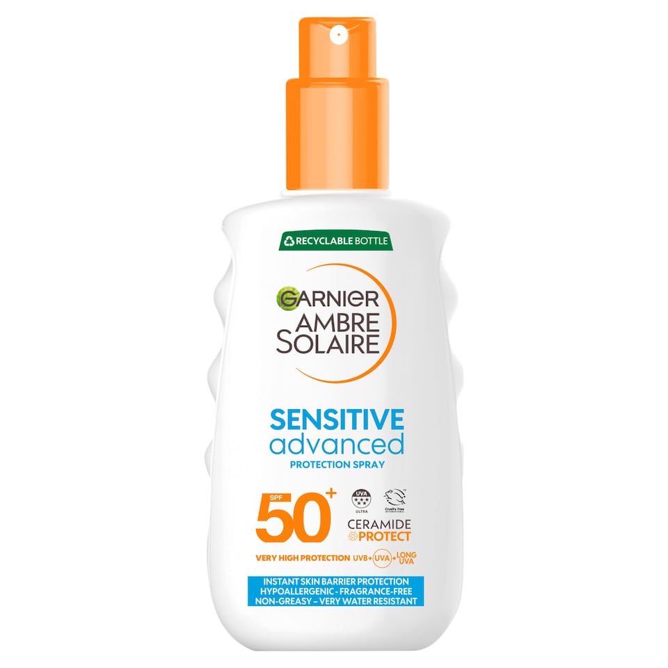 image 1 of Garnier Ambre Solaire Advanced Sensitive Spray Spf 50 150Ml