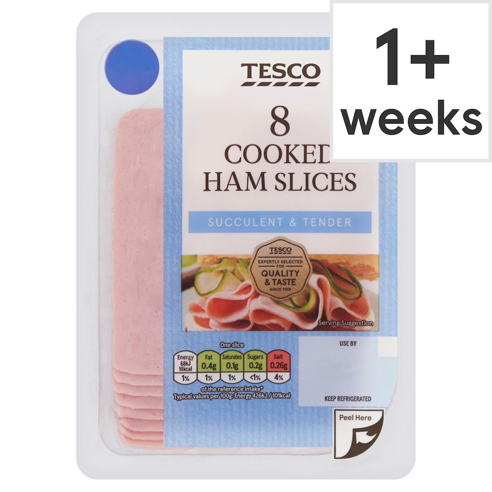 Tesco Cooked Ham 125g 