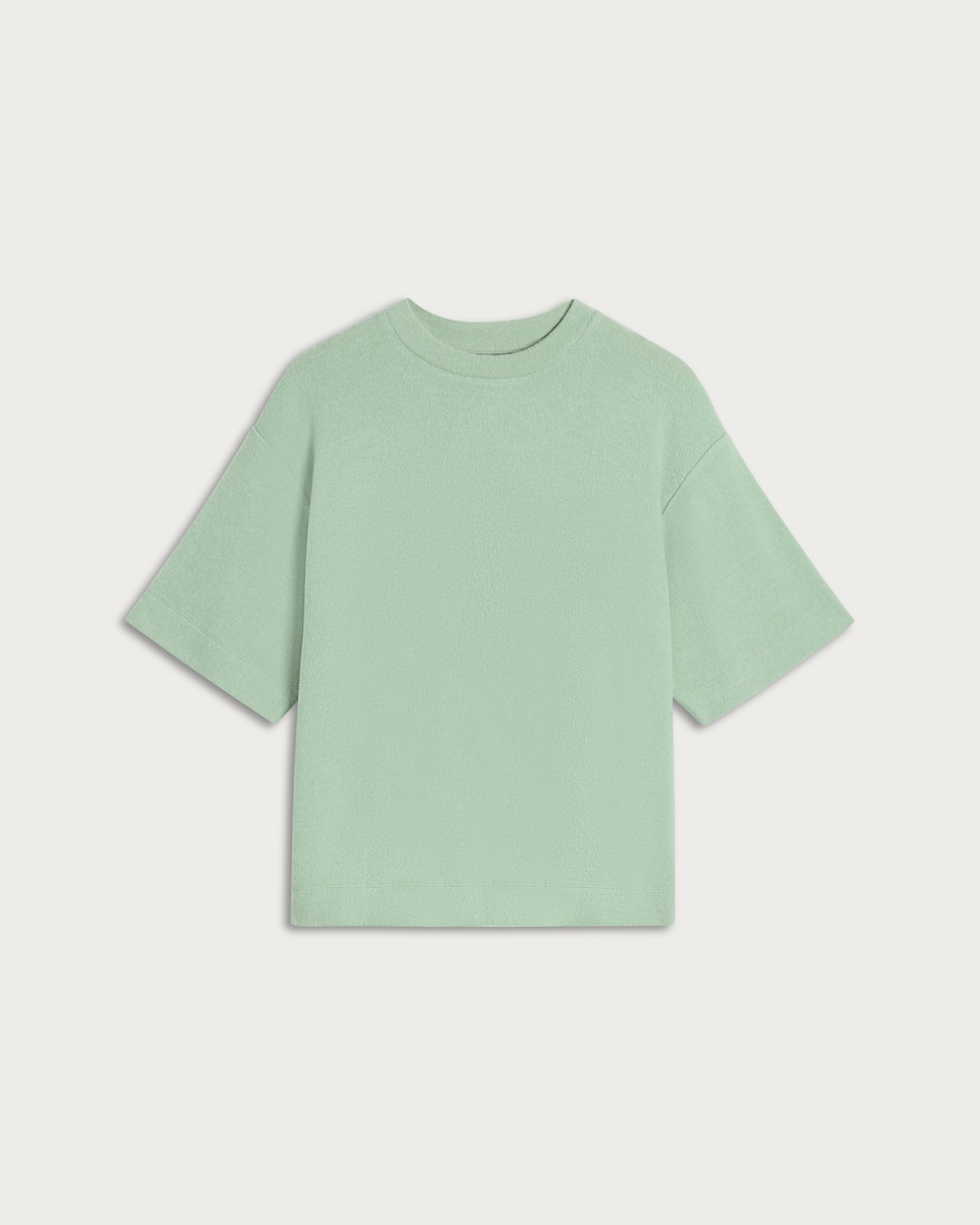 image 1 of F&F Textured Oversized Fit T-Shirt in Green